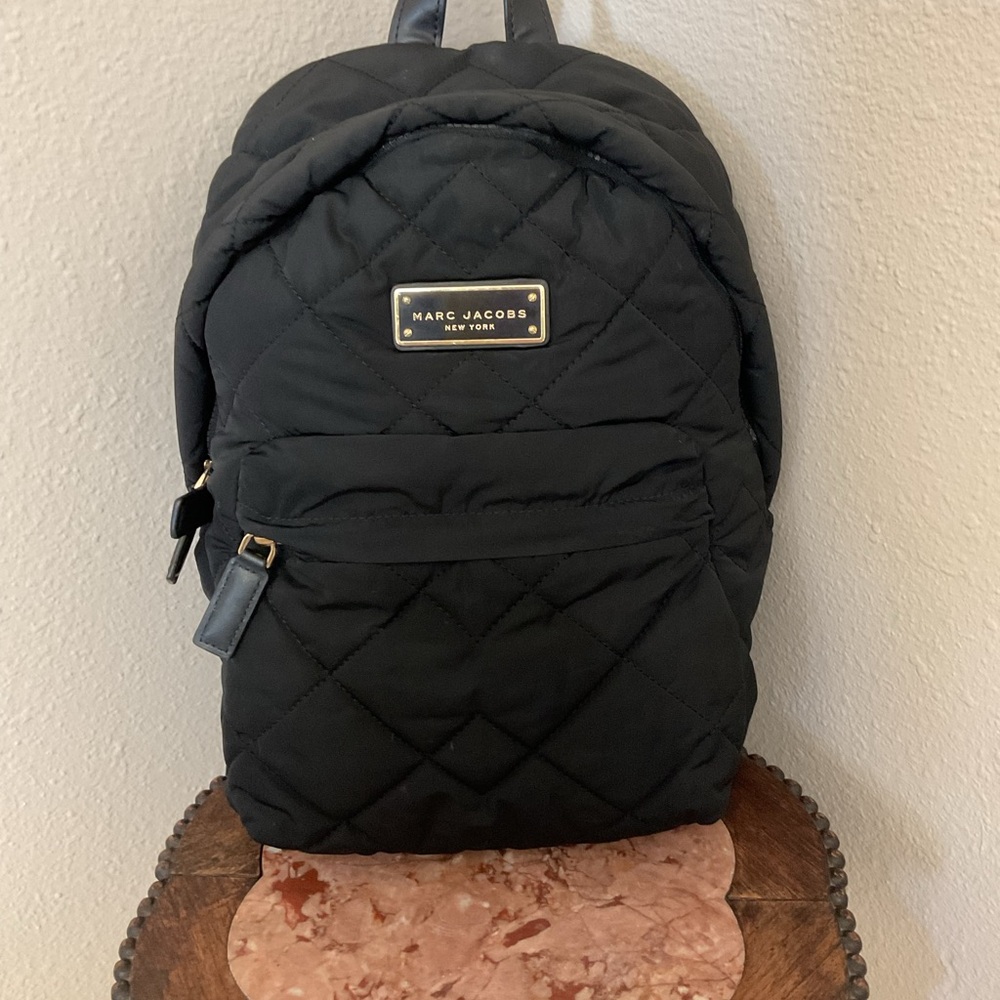 Marc Jacobs Black Quilted Backpack